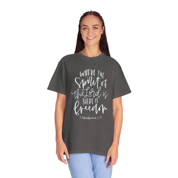 WHERE THE SPIRIT OF THE LORD IS GRAPHIC TEE - Picture 1 of 5